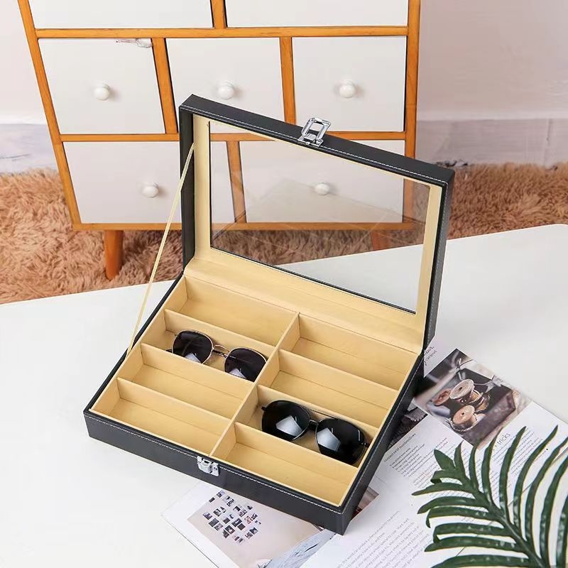 Laikrodžių laikymo dėžutė, pritaikyta oda, stačiakampio formos, daugiasluoksnė įpakavimas, tinkama dovanai