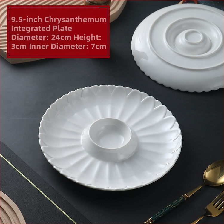 Jaotatud plaaditäidis viie osaga, ümmargune kuju, materjal: siidililled, pind: pritsvärv, mikrolaineahi ei ole sobiv