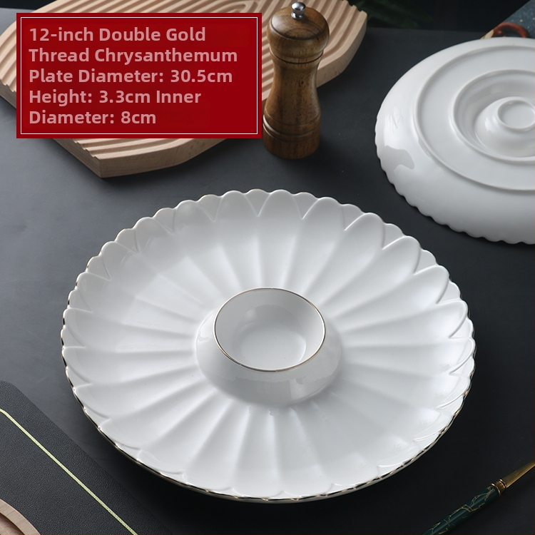 Jaotatud plaaditäidis viie osaga, ümmargune kuju, materjal: siidililled, pind: pritsvärv, mikrolaineahi ei ole sobiv