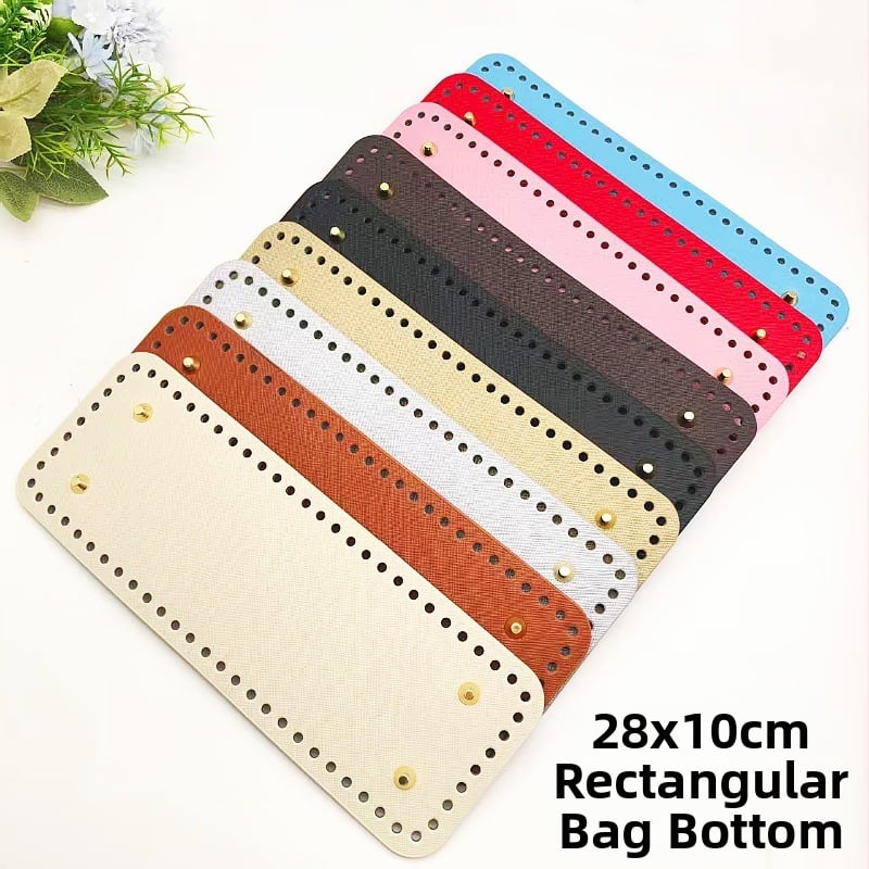 Käsitsi kootud koti alusplaat, ristkülikukujuline, PU nahk; hingav ja veekindel