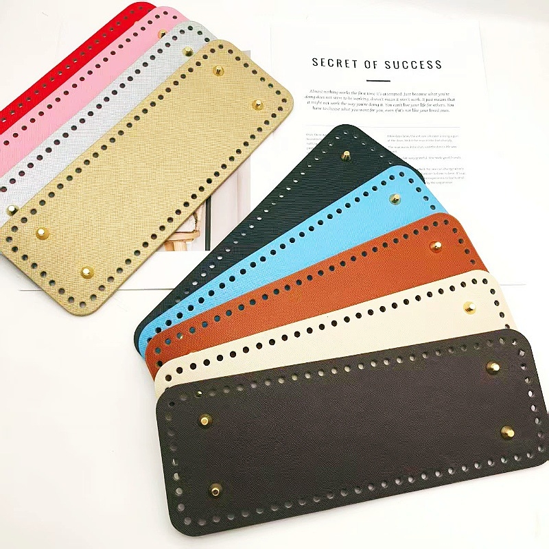 Käsitsi kootud koti alusplaat, ristkülikukujuline, PU nahk; hingav ja veekindel