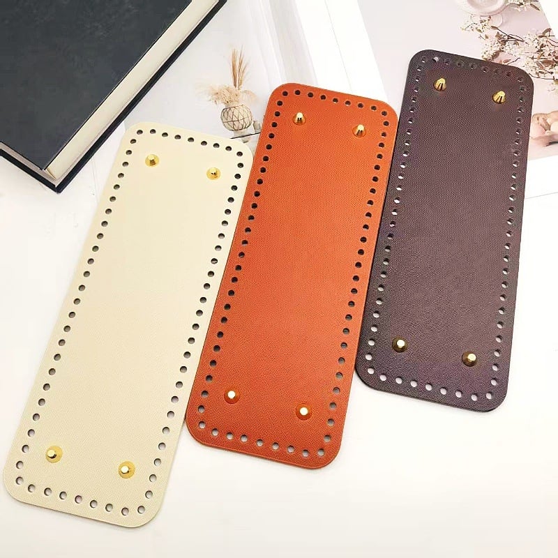 Käsitsi kootud koti alusplaat, ristkülikukujuline, PU nahk; hingav ja veekindel