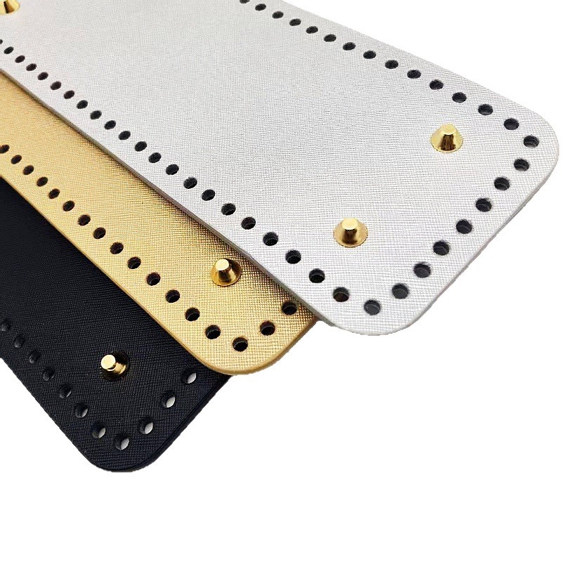 Käsitsi kootud koti alusplaat, ristkülikukujuline, PU nahk; hingav ja veekindel