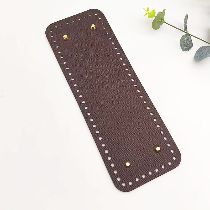 Käsitsi kootud koti alusplaat, ristkülikukujuline, PU nahk; hingav ja veekindel