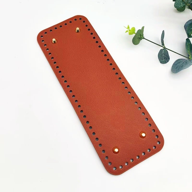 Käsitsi kootud koti alusplaat, ristkülikukujuline, PU nahk; hingav ja veekindel