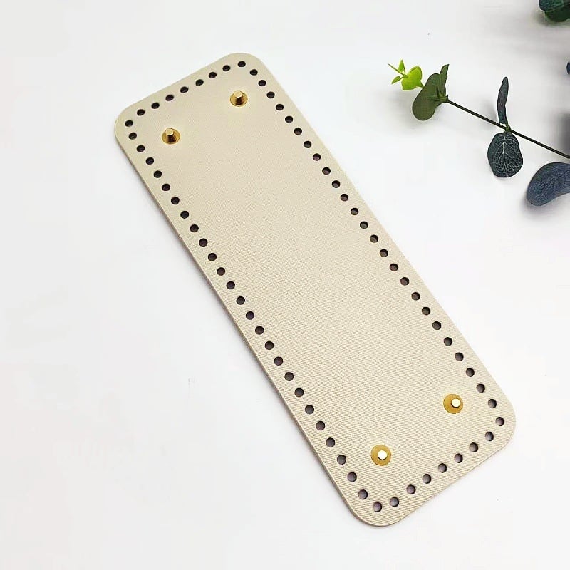 Käsitsi kootud koti alusplaat, ristkülikukujuline, PU nahk; hingav ja veekindel