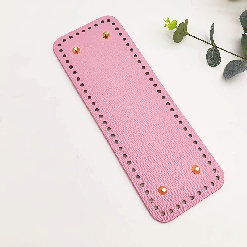 Käsitsi kootud koti alusplaat, ristkülikukujuline, PU nahk; hingav ja veekindel