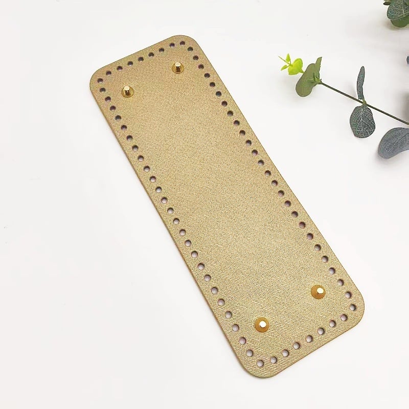 Käsitsi kootud koti alusplaat, ristkülikukujuline, PU nahk; hingav ja veekindel