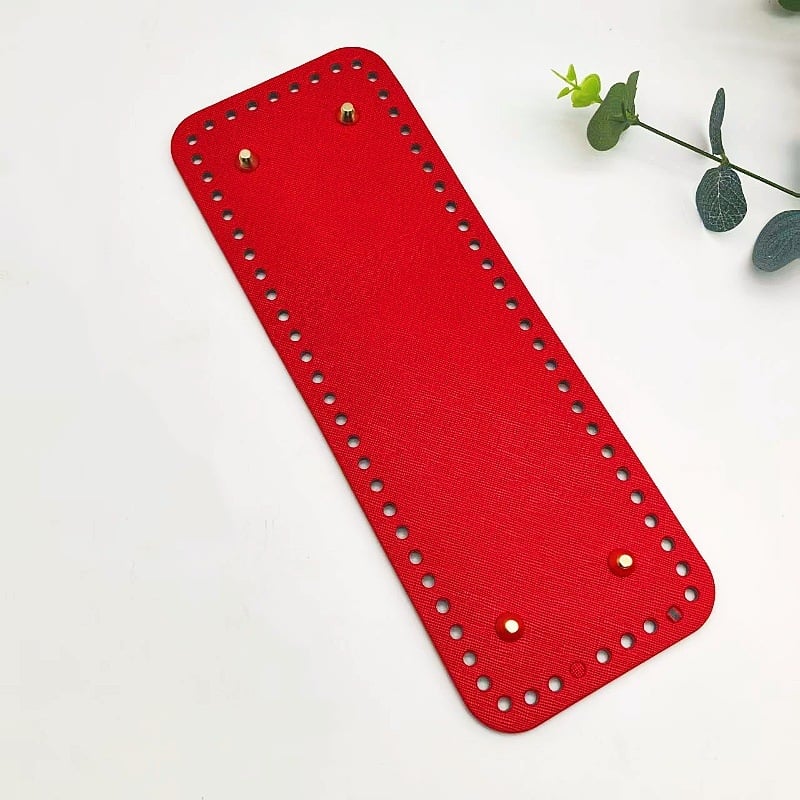 Käsitsi kootud koti alusplaat, ristkülikukujuline, PU nahk; hingav ja veekindel