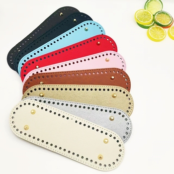 Πλάκα βάσης τσάντας για DIY πλεκτές τσάντες, PU δέρμα, οβάλ σχήματος, Άνοιξη 2025, αξεσουάρ τσαντών