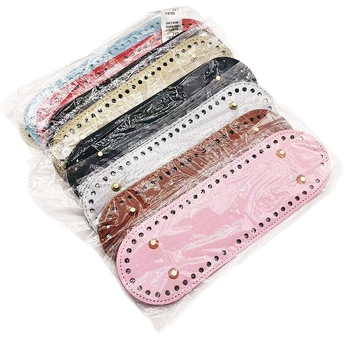 Πλάκα βάσης τσάντας για DIY πλεκτές τσάντες, PU δέρμα, οβάλ σχήματος, Άνοιξη 2025, αξεσουάρ τσαντών