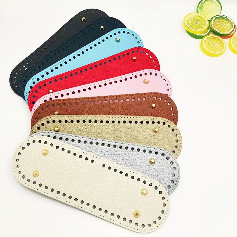 Πλάκα βάσης τσάντας για DIY πλεκτές τσάντες, PU δέρμα, οβάλ σχήματος, Άνοιξη 2025, αξεσουάρ τσαντών