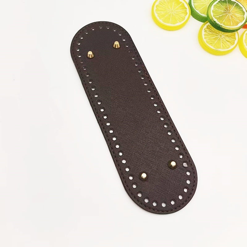 Πλάκα βάσης τσάντας για DIY πλεκτές τσάντες, PU δέρμα, οβάλ σχήματος, Άνοιξη 2025, αξεσουάρ τσαντών