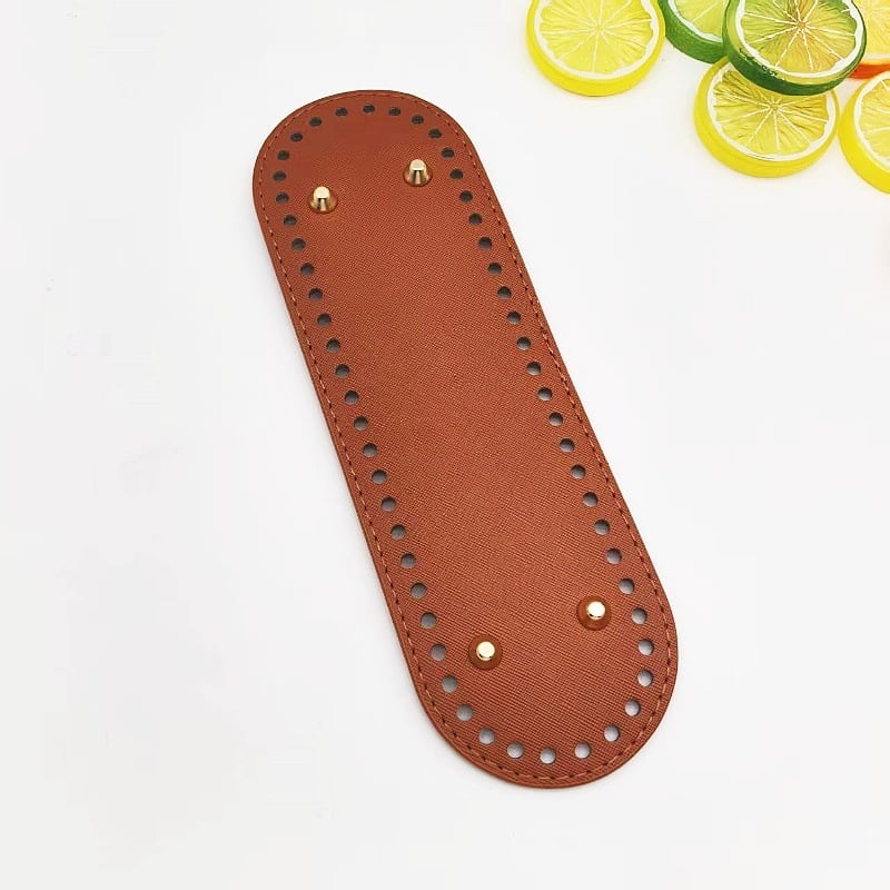 Πλάκα βάσης τσάντας για DIY πλεκτές τσάντες, PU δέρμα, οβάλ σχήματος, Άνοιξη 2025, αξεσουάρ τσαντών