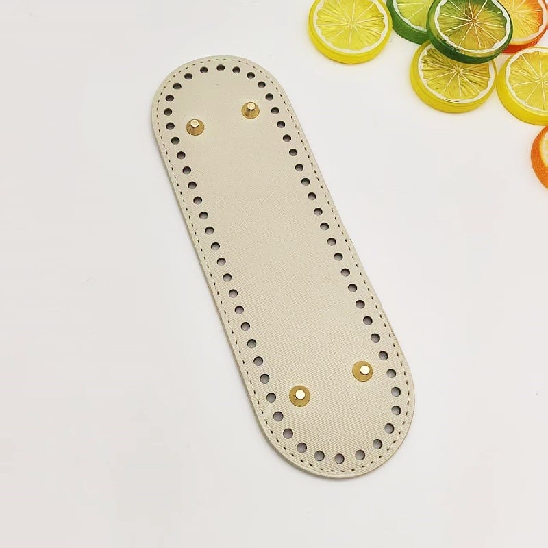 Πλάκα βάσης τσάντας για DIY πλεκτές τσάντες, PU δέρμα, οβάλ σχήματος, Άνοιξη 2025, αξεσουάρ τσαντών