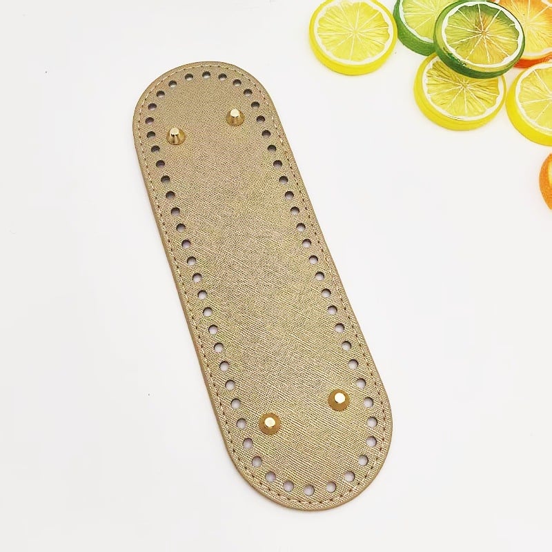 Πλάκα βάσης τσάντας για DIY πλεκτές τσάντες, PU δέρμα, οβάλ σχήματος, Άνοιξη 2025, αξεσουάρ τσαντών