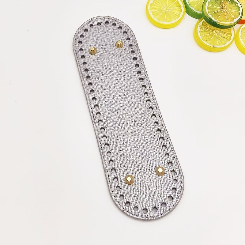Πλάκα βάσης τσάντας για DIY πλεκτές τσάντες, PU δέρμα, οβάλ σχήματος, Άνοιξη 2025, αξεσουάρ τσαντών