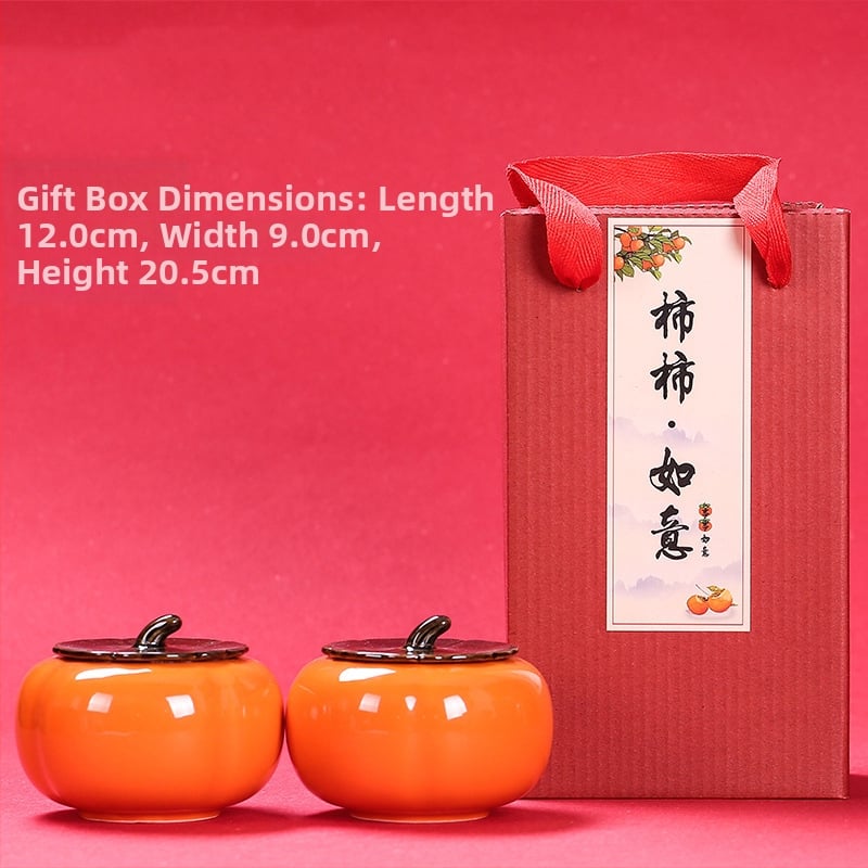 Keramiskas tējas komplekts ar pielāgotu logotipu, dāvanu kastē, sarkanā glazūra, augstas temperatūras izturība