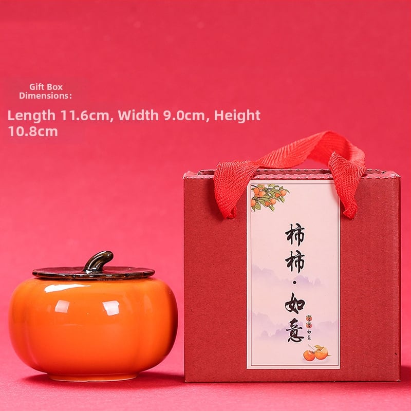 Keramiskas tējas komplekts ar pielāgotu logotipu, dāvanu kastē, sarkanā glazūra, augstas temperatūras izturība