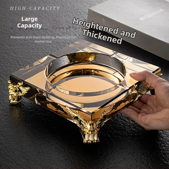 Γυάλινο βαθύ τασάκι — Διακόσμηση και Αποθήκευση, Στυλ Μινιμαλιστικό έως Φως Πολυτέλεια, κατάλληλο για Οικία, Σαλόνι, KTV, Μπαρ ή Ξενοδοχείο