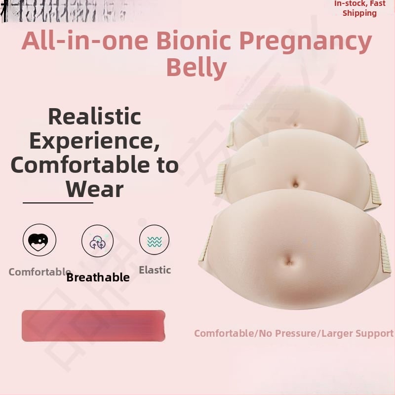 Silikona grūtnieces vēdera rekvizīts fotogrāfijām – biezināts, 2024. gada rudens, zīmols: Cits
