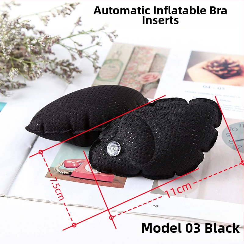 4D krūštura ievietojums ar automātisku regulēšanu un gaisa spilventiņu — poliesters, biezināts pildījums