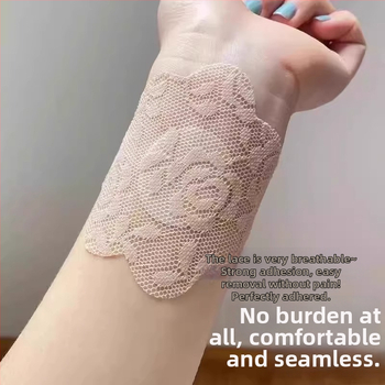 Mežģīņu krūšu plāksteri, elpojoši, ultra plāni, zieda forma, seksīgs stils