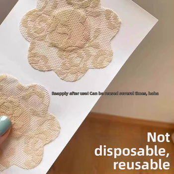 Mežģīņu krūšu plāksteri, elpojoši, ultra plāni, zieda forma, seksīgs stils