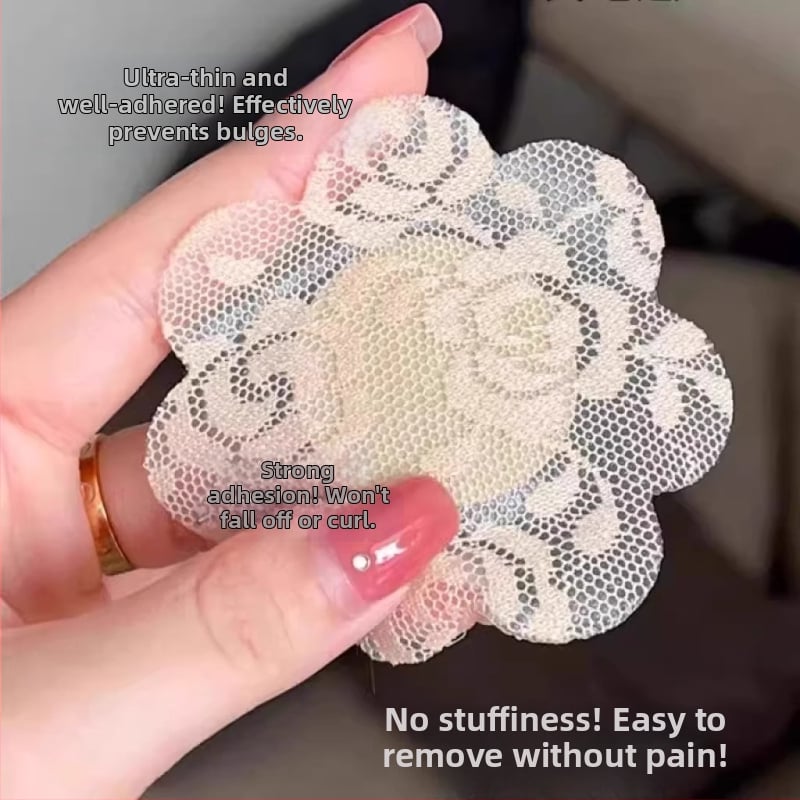 Mežģīņu krūšu plāksteri, elpojoši, ultra plāni, zieda forma, seksīgs stils