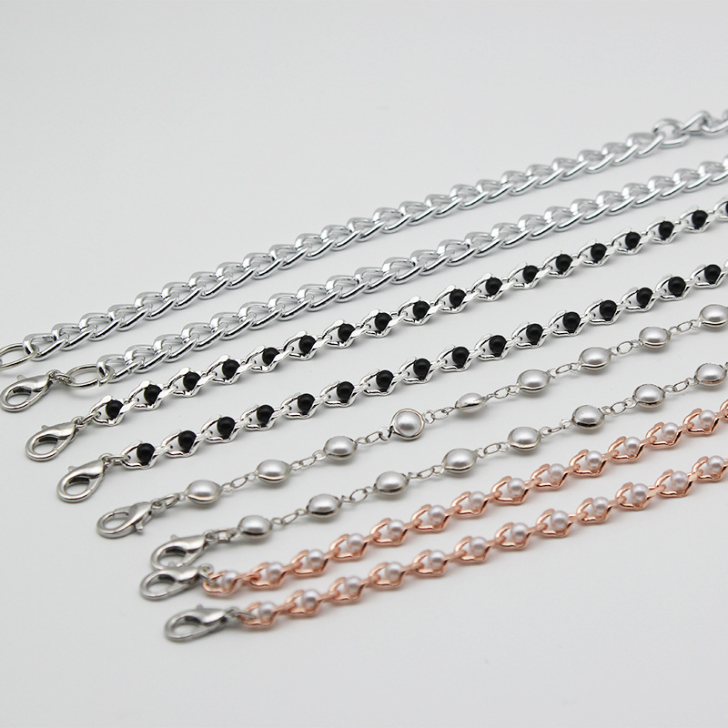 Metāla plecu josta Hanfu ar rhinestone kristāliem un pērles, regulējama vienas rindas neredzama plecu siksna