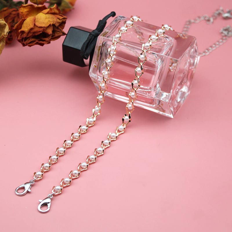 Metāla plecu josta Hanfu ar rhinestone kristāliem un pērles, regulējama vienas rindas neredzama plecu siksna