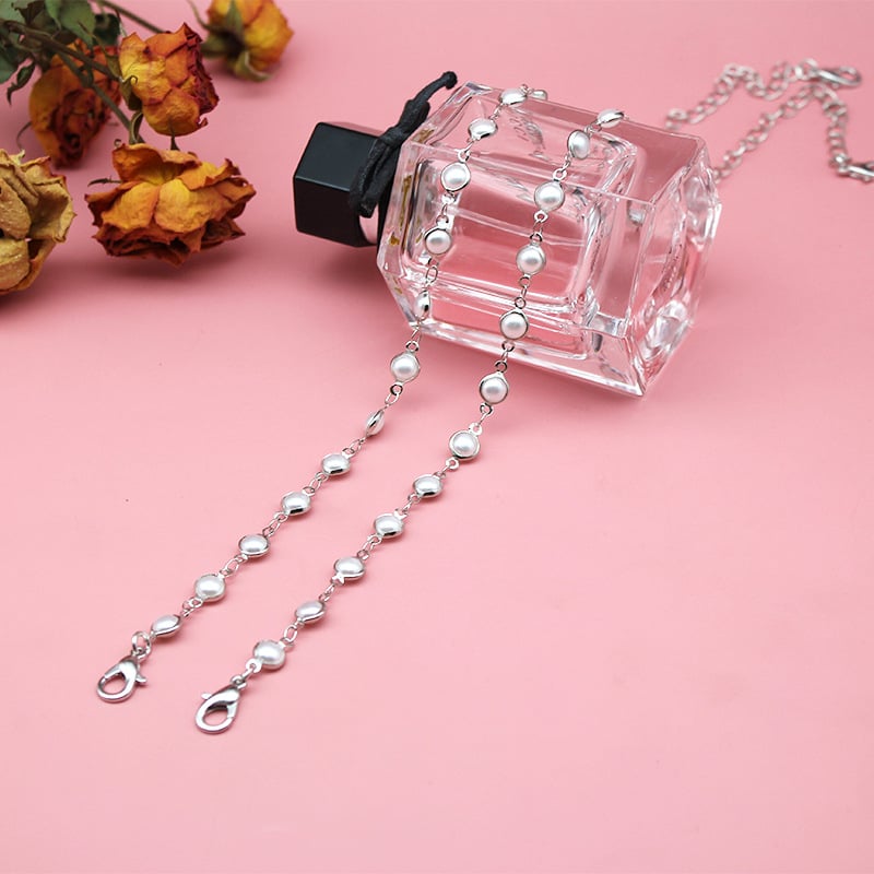 Metāla plecu josta Hanfu ar rhinestone kristāliem un pērles, regulējama vienas rindas neredzama plecu siksna