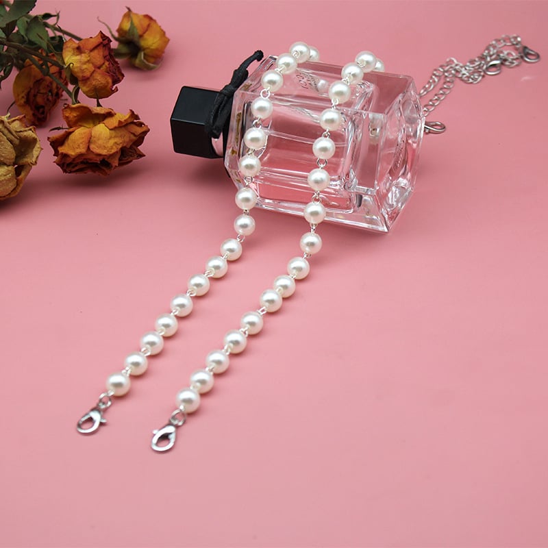 Metāla plecu josta Hanfu ar rhinestone kristāliem un pērles, regulējama vienas rindas neredzama plecu siksna