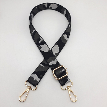 Langrong poliester remen za torbu s prugastim uzorkom, ramenski/crossbody remen, otporan na habanje, smanjuje opterećenje, novi nacionalni stil, ljeto 2024