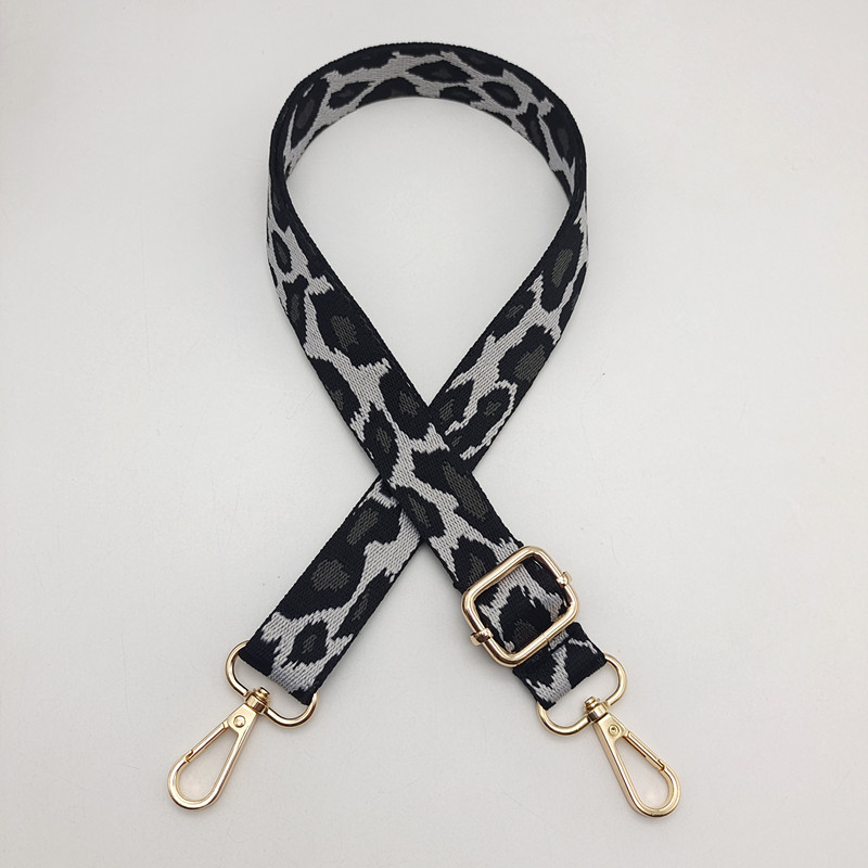 Langrong poliester remen za torbu s prugastim uzorkom, ramenski/crossbody remen, otporan na habanje, smanjuje opterećenje, novi nacionalni stil, ljeto 2024