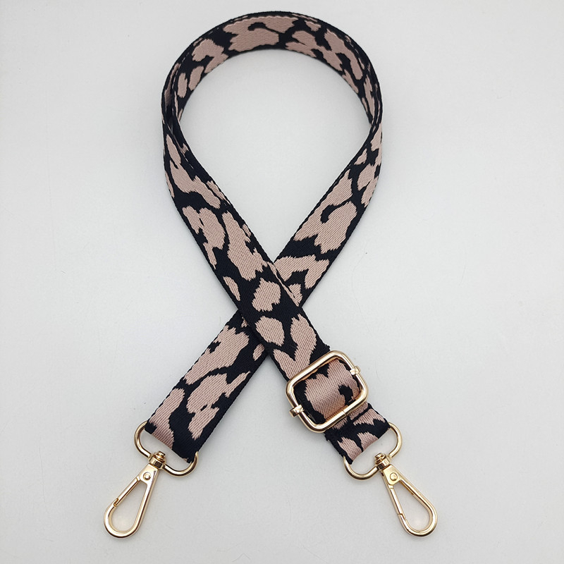 Langrong poliester remen za torbu s prugastim uzorkom, ramenski/crossbody remen, otporan na habanje, smanjuje opterećenje, novi nacionalni stil, ljeto 2024