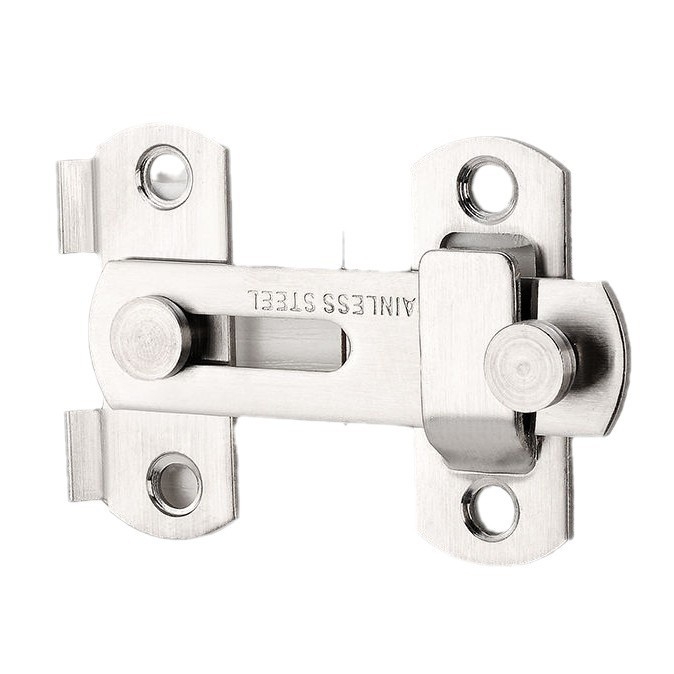 Durvju aizslēga bez urbšanas, 90° leņķa dizains, nerūsējošais tērauds 201, pulēta virsma, mūsdienīgs minimālisma stils