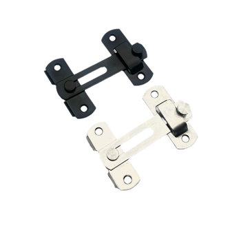 Nerūsējošā tērauda durvju bloķētājs – Tips A, 90° slēdzis, elektroplatinga virsma, Jinhao Hardware zīmols, mūsdienīgs minimālisks dizains vannas istabas sliddurvīm