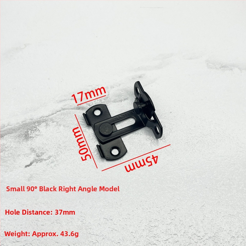 Nerūsējošā tērauda durvju bloķētājs – Tips A, 90° slēdzis, elektroplatinga virsma, Jinhao Hardware zīmols, mūsdienīgs minimālisks dizains vannas istabas sliddurvīm