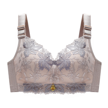 Mežģīņu push-up krūšturis, bez stieplēm, izšūts, regulējamas siksnas, kupi no putām, aizmugurē četru rindu aizdare