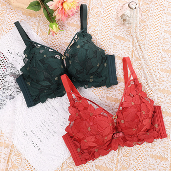 Bezvadu mežģīņu krūšturis bez metāla vadīklām, 3/4 kauss, biezi formēti kausi, elpojošs perforēts audums, modalais audums, kokvilnas pamatne