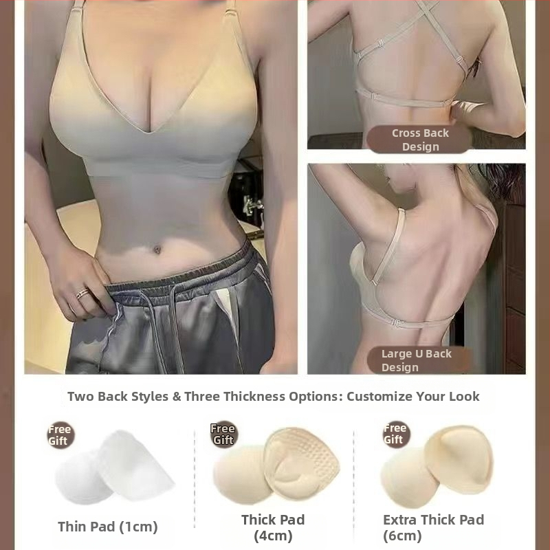 Nailona krūšturis ar 3/4 kausu, augšējais plānais un apakšējais biežais veids, fiksētas dubultās plecu siksnas, bez muguras šuvēm