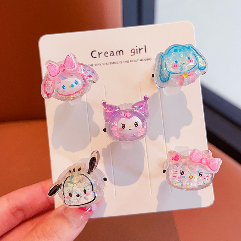 Ručni rad, dječji prsten plast/smola, crtani dizajn životinja, dječji nakit, za uzrast 3 i više