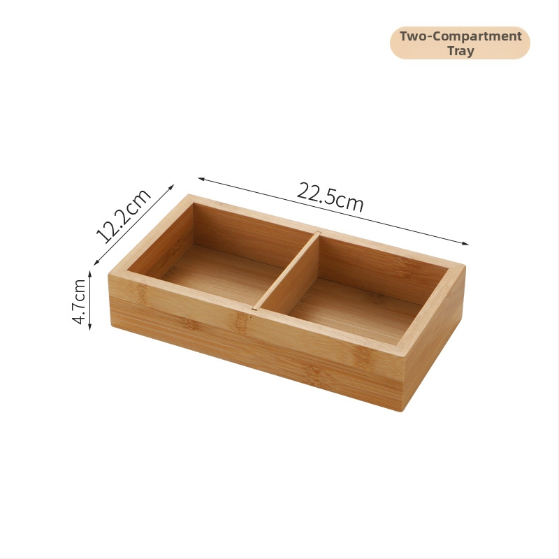 Bambusest ruutplaatide komplekt üheksa kambriga – bambusserveerimisnõud, kaasaegne lihtne stiil, sobib hotellidele, lansseeritud 2023.