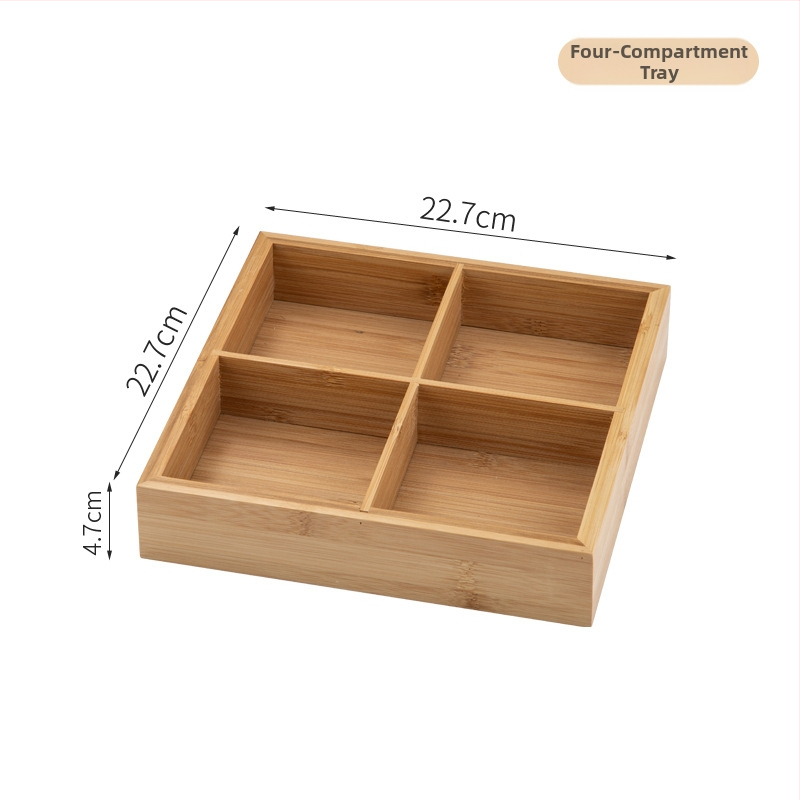 Bambusest ruutplaatide komplekt üheksa kambriga – bambusserveerimisnõud, kaasaegne lihtne stiil, sobib hotellidele, lansseeritud 2023.