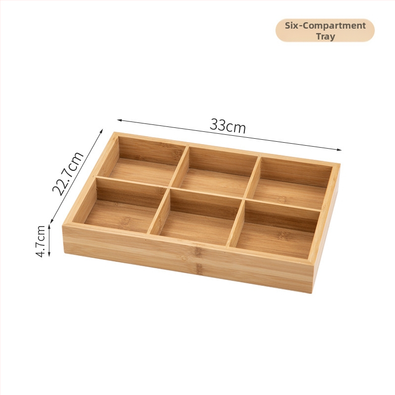 Bambusest ruutplaatide komplekt üheksa kambriga – bambusserveerimisnõud, kaasaegne lihtne stiil, sobib hotellidele, lansseeritud 2023.