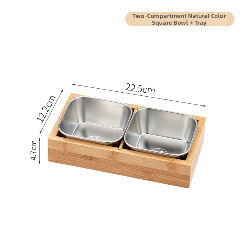 Bambusest ruutplaatide komplekt üheksa kambriga – bambusserveerimisnõud, kaasaegne lihtne stiil, sobib hotellidele, lansseeritud 2023.