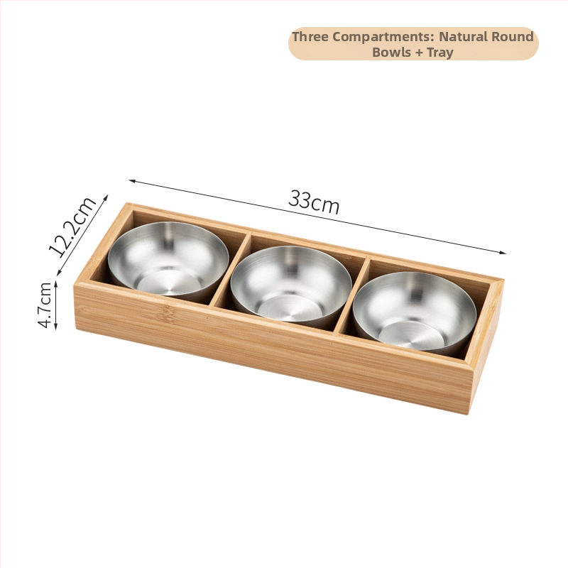 Bambusest ruutplaatide komplekt üheksa kambriga – bambusserveerimisnõud, kaasaegne lihtne stiil, sobib hotellidele, lansseeritud 2023.