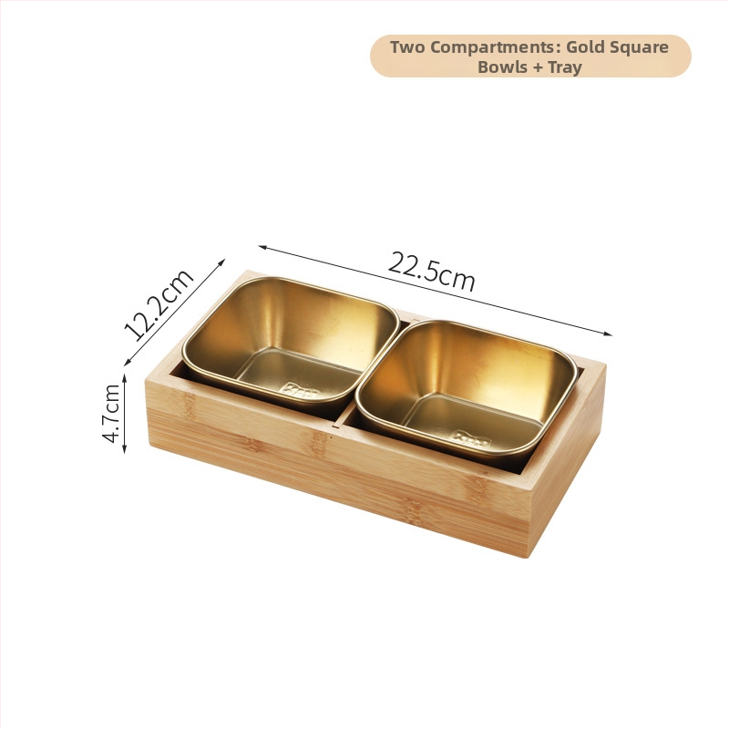 Bambusest ruutplaatide komplekt üheksa kambriga – bambusserveerimisnõud, kaasaegne lihtne stiil, sobib hotellidele, lansseeritud 2023.