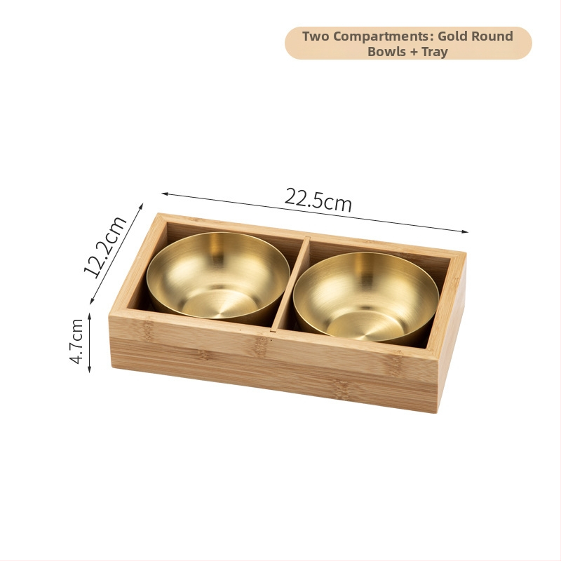 Bambusest ruutplaatide komplekt üheksa kambriga – bambusserveerimisnõud, kaasaegne lihtne stiil, sobib hotellidele, lansseeritud 2023.